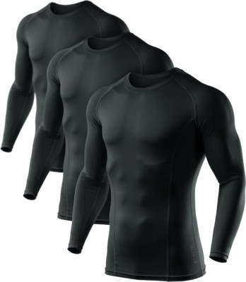 Men'S UPF 50+ Long Sleeve Compression Shirts, Water Sports Rash Guard Base Layer