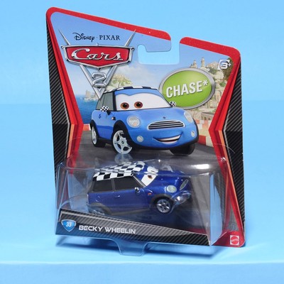 Disney Pixar Cars 2 Becky Wheelin #33 CHASE (2011) Blue Mini Cooper New Diecast