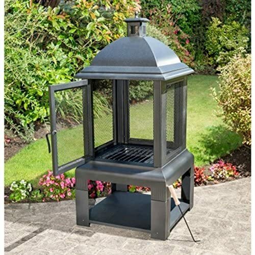OTZ Aspen Firepit Chiminea Log Burner - Black for sale online | eBay