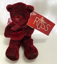 NWT Russ Berrie Sweet Heartling Memories of Love Red Velvet Teddy Bear Plush