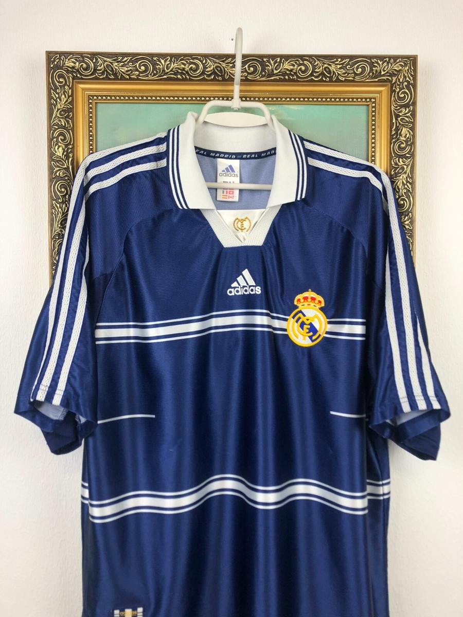 Real Madrid Away football shirt 1998 Soccer Adidas Jersey Rare
