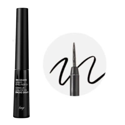 THE FACE SHOP Ink Graffi Liquid Liner EX #Black Smudge-proof liquid eyeliner