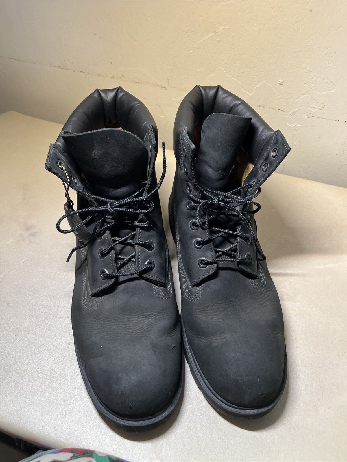 Timberland 6" Premium Waterproof Work Leather  Men's Boot - Black, US size 12