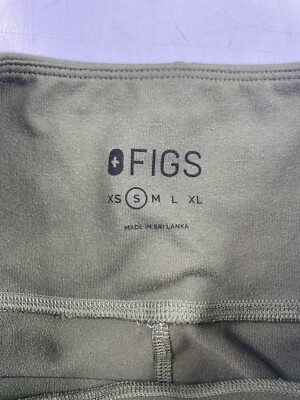 Figs High Waist 300 Performance Leggings Green Size Small Side