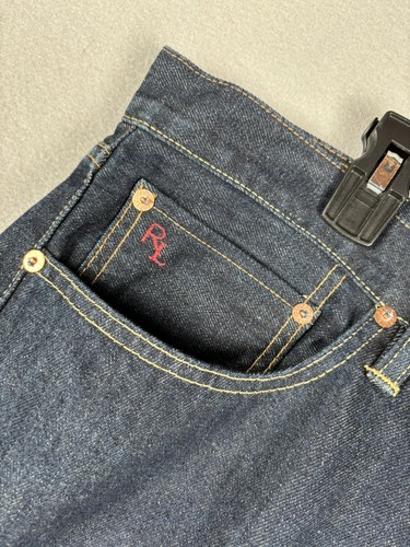 Polo Ralph Lauren Men’s Jeans 36 Blue 2015 Release Denim Slim Straight #2412 - Foto 10 di 19