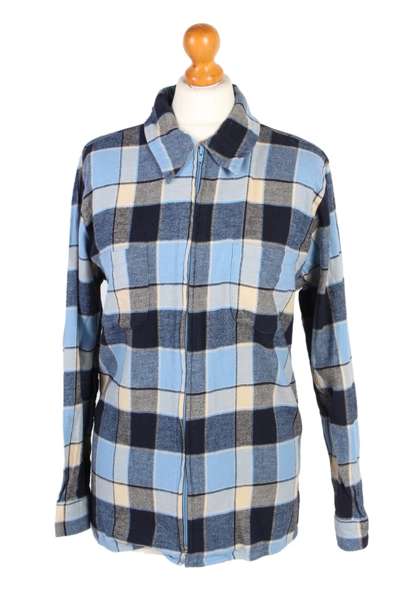 Women Flannel Shirt 90s Retro Printed Corduroy Slim Fit Multi Size M-SH3541