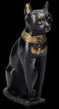 Bastet Figur - Ägyptische Göttin als Katze - Deko Statue Götter Katzengöttin