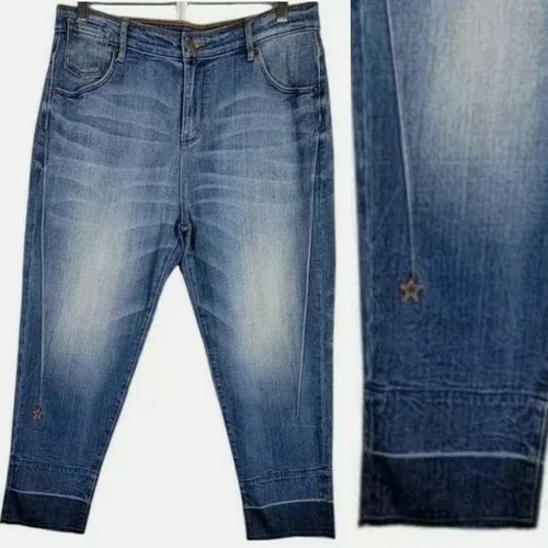 Sass & Bide High Rise Seamed Crop Jean Two Tone Raw Hem SZ 31
