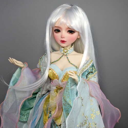 Antikes 1/3 Puppe Bjd + Gesichts-Make-up + leicht anzusehen + weiße Haarperücke - Bild 11 von 24
