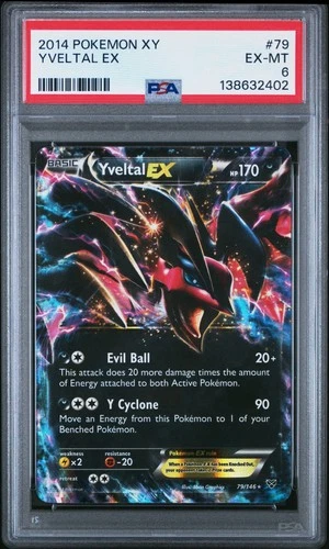 Yveltal EX 79/146 XY Base Set PSA 6 EX-MT 2014