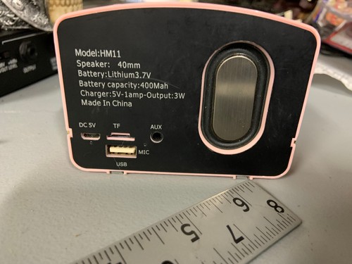Altoparlante Bluetooth retrò portatile - finta radio d'epoca - rosa - HM11 - Foto 5 di 7
