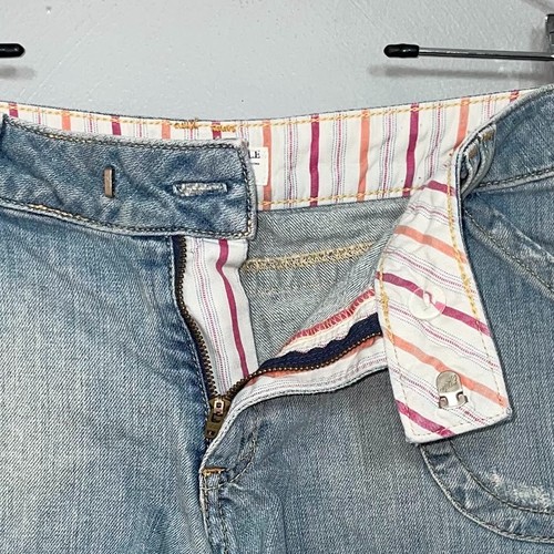 American Eagle Size 6 Blue Jean Denim Low Rise Short Shorts Micro Mini Y2K 2000s - Picture 3 of 11