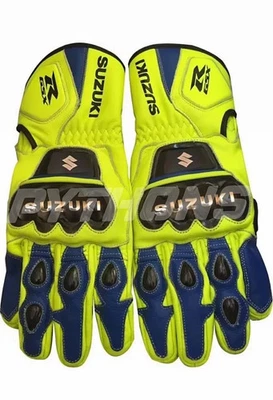 SUZUKI GSXR Gants de Moto en Cuir Hommes MOTOGP Courses Cuir de Motard Gants CE - Photo 1/2