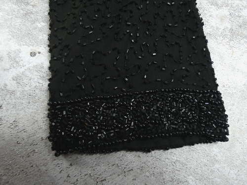 Laurence Kazer Jacket Womens 1X Black Sequence Formal Silk Beaded Evening Wear - Picture 7 of 17