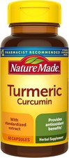 Nature Made Turmeric Curcumin 500 mg, Herbal Supplement for Antioxidant Support,