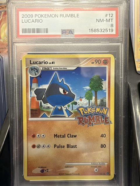 Pokemon Lucario Rumble #12 PSA 8 Vintage Graded Card LOW POP