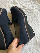 Vionic Water Repellent Wedges Willa Wedge Navy Sz 8