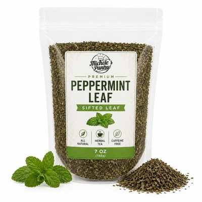 Peppermint Leaf Tea 7oz Bulk Sifted Herb Caffeine Free Fresh Herbal Tea