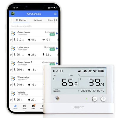WS1-Pro WiFi Temperature Humidity Illumination Monitor - Accurate Sensing, Mu...