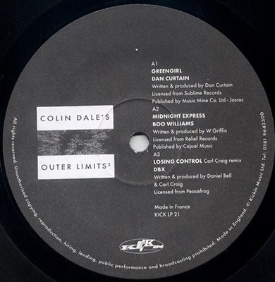 Various - Colin Dale's Outer Limits² (2xLP, Comp)