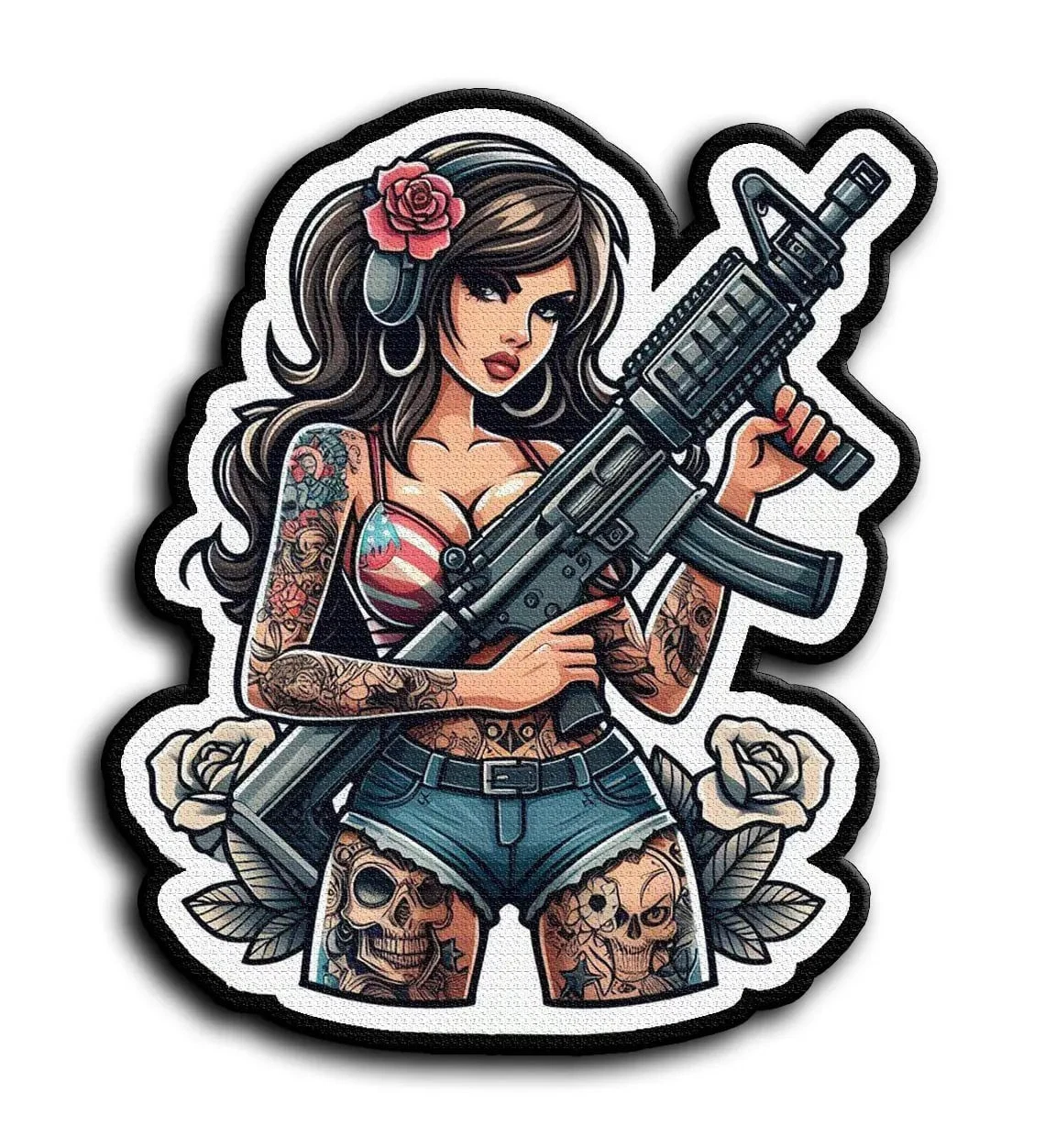 Chevron Combat Girl, Tactical Girl Patch