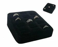 N'ice Packaging 12 Ultra-Lightweight Ring Slotted Ring Organizer and Showcase...