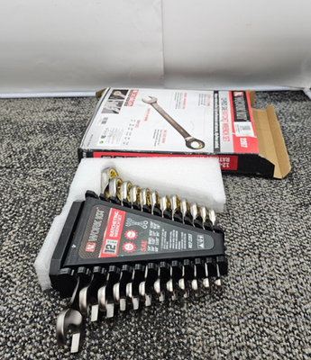 #ad #ad 12 PIECES WORK ASSEMBLY 2207 SAE Ratchet Wrench Tools 5 degree Swing Arc $31.96