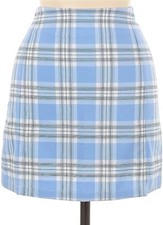 Women  s one size Brandy Melville blue and white skirt zipper goes down halfway 