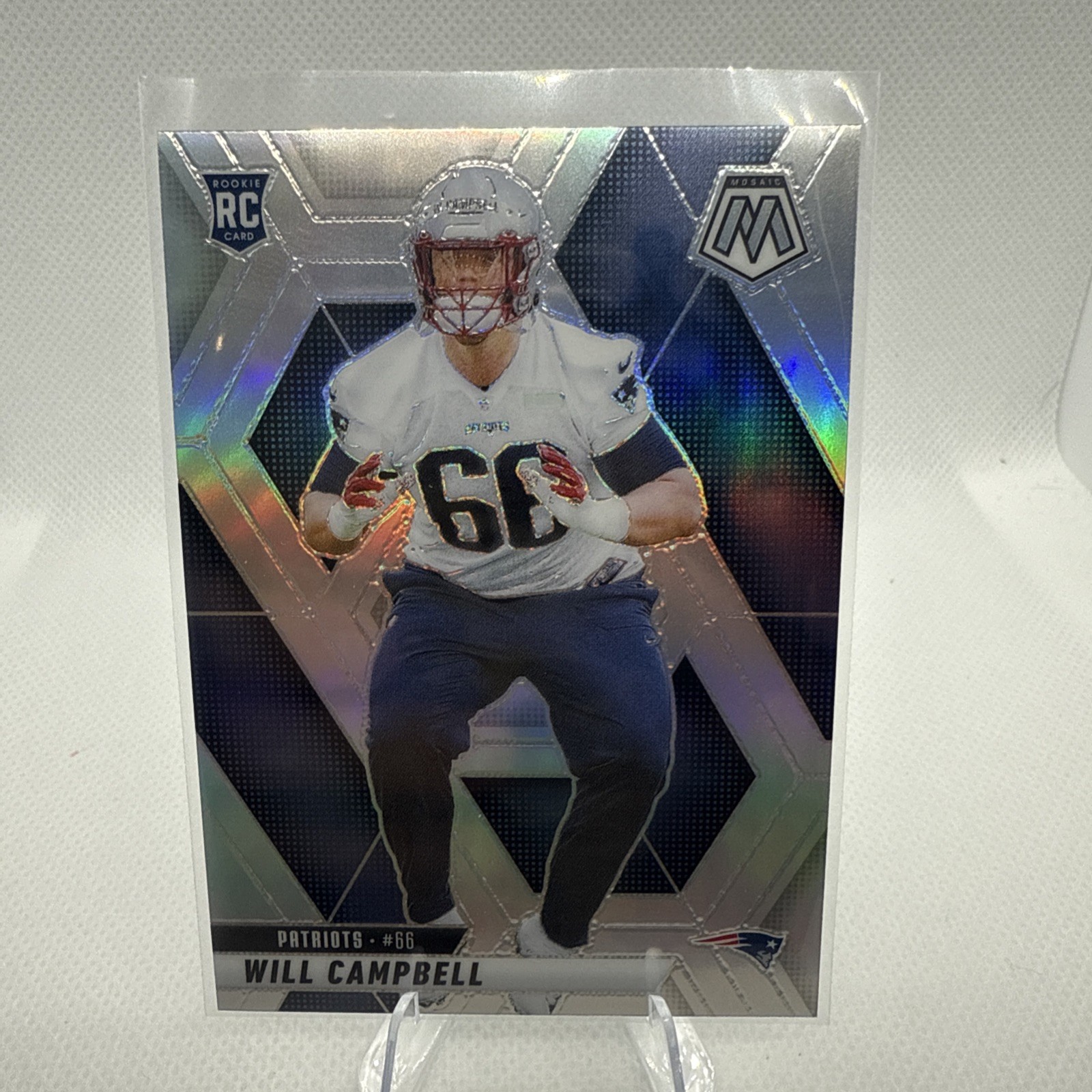 Will Campbell 2025 Panini Mosaic RC Rookie Silver Prizm SP #378