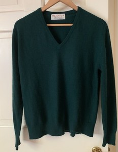 Vintage MacDougall  Sweater Mens M / L 100% Cashmere Scotland emerald green