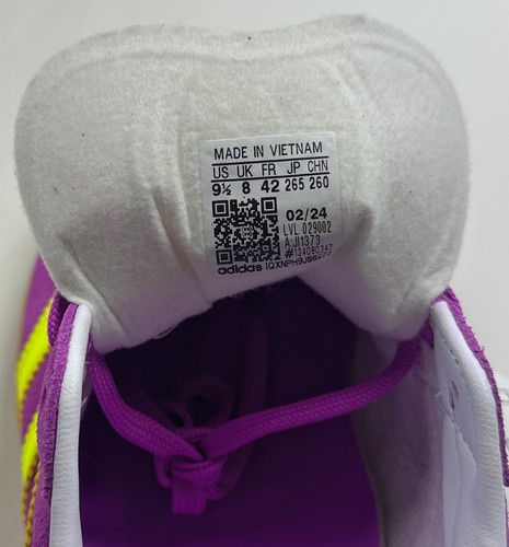 adidas Originals Gazelle Womens 9.5 Purple Burst Solar Yellow Shoes JI1373 - Picture 9 of 10