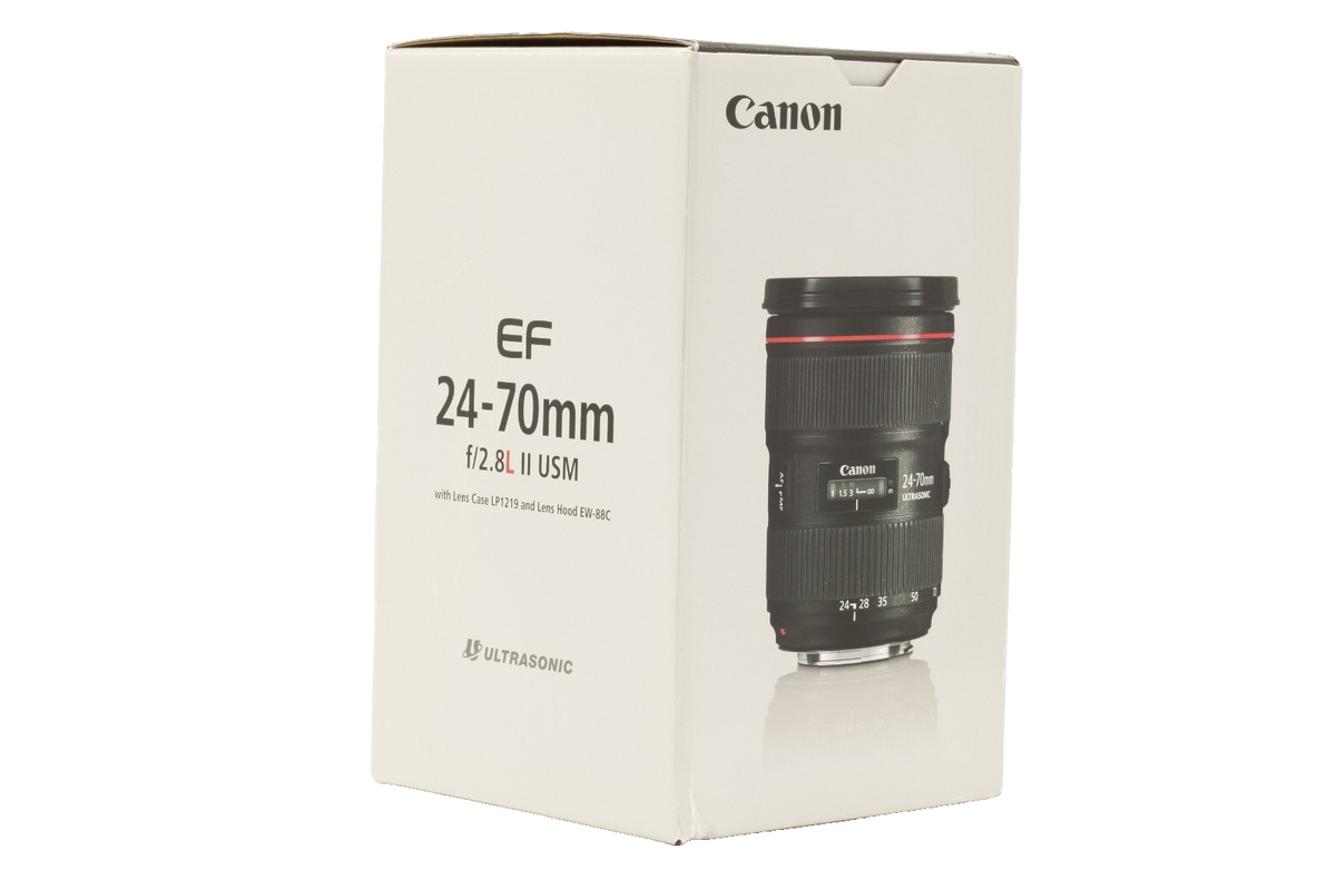 Canon EF 24-70mm f/2.8L Ⅱ USM 箱付 Canon EF 24-70mm f2.8 L II USM Lens with Hood, Case, & Box #50956