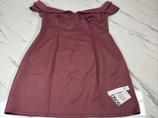 ASOS Womens Off Shoulder Mini Dress Pink Size 12