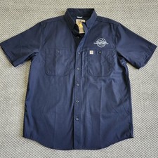 Carhartt Canvas Flex Short Sleeve Work Shirt L Logo