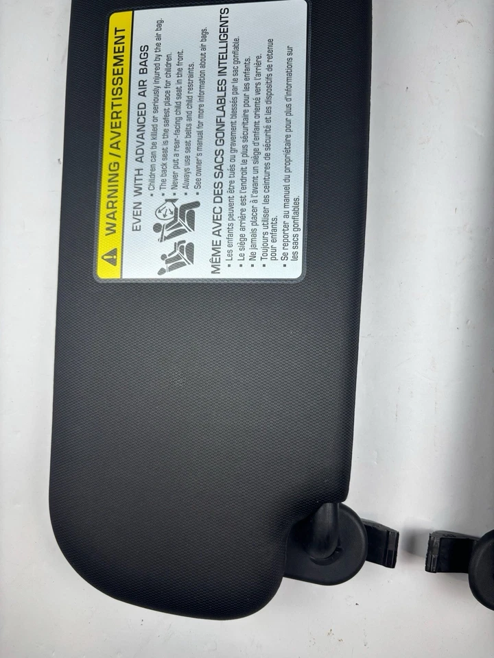 Juego de pares de parasoles Hyundai Veloster 2012-2017 negro lado del conductor y del pasajero OEM Foto 3 de 4