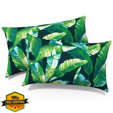 Melody Elephant Lumbar Pillow Covers 20x12 Lagoon 2pk