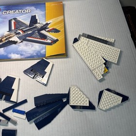 Lego Creator: BLUE POWER JET - Set 31039 - 90%  Complete & Instruction Manual