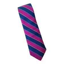 Abraham & Straus Silk Neck Tie Striped Organzine Warp Bert Pulitzer