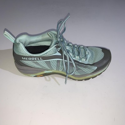 Merrell Shoes Size 8 Green Gray Siren Edge Trail Running Sneakers Vibram J98286