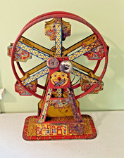 J Chein Hercules Ferris Wheel Circus Toys Wind Up Tin Lithograph 1920