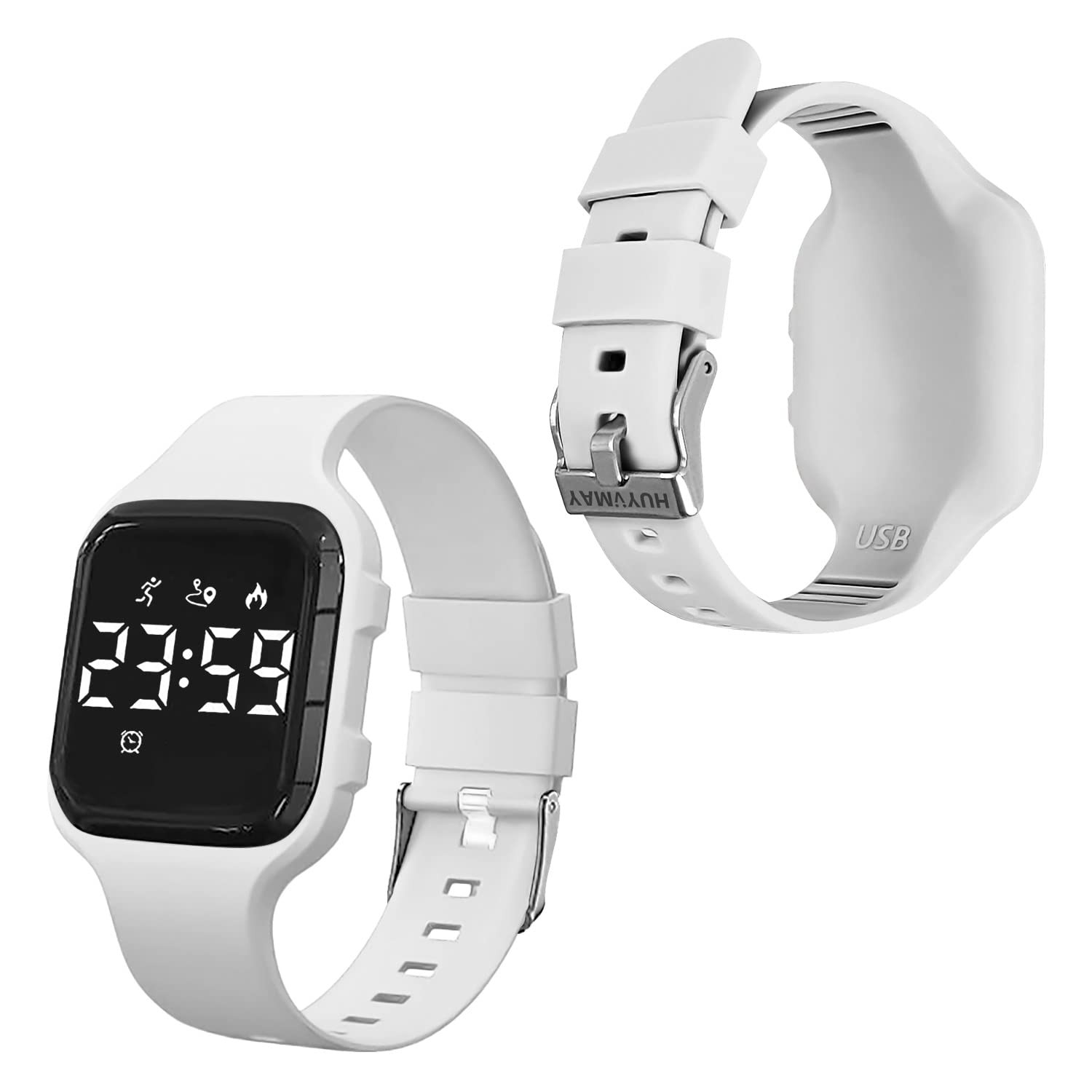 Montre bracelet fitness non connectée sans ondes avec podomètre précis intégré
