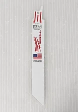 1 Milwaukee 6 in. 24 TPI Medium Metal Cutting SAWZALL Reciprocating Saw Blade