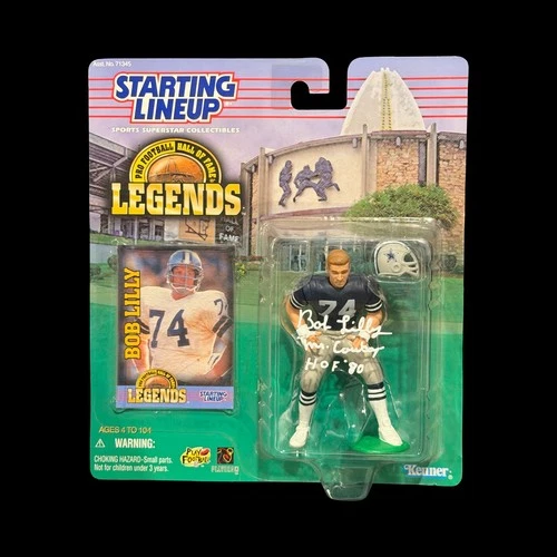 Bob Lilly Signed SLU Starting Lineup Figure Autographed Dallas Cowboys NFL HOF