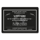 Witzige Fußmatte in 35x50 cm ohne Rand mit Weltkugel und Trauersymbolen