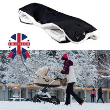 Universal Pram Pushchair Buggy Hand Warmer Muffs Sheep Wool Hot Winter Gloves