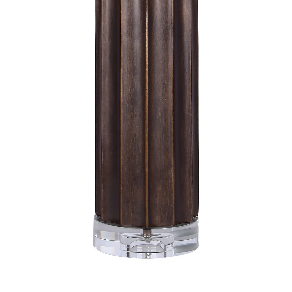 Cylinder Fluted 29.25" Polyresin Table Lamp (Set of 2) - Image 3 of 4