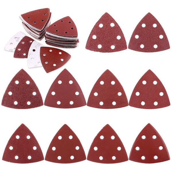 Schleifpapier Set 100 StüCk 90Mm Dreieck Schleifen Hook Loop 40-1000 KöRnung-image