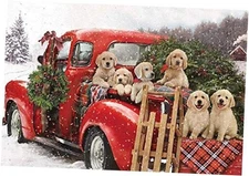  Puppies Holiday Ride Jigsaw Puzzle 100 Piece, Large Pieces Perfect for Kids 