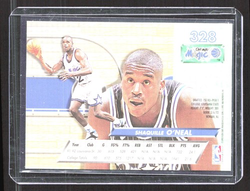 Shaquille O'Neal 1992-93 Ultra #328 - Imagen 2 de 2