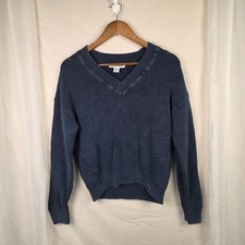Tommy Bahama 100 Cotton Blue Knit Sweater Nautical Coastal Preppy Size XS